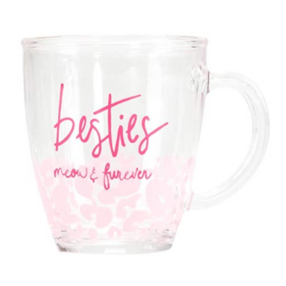 Hello Pets Glass Mug BESTIES Meow & Forever New in pkg